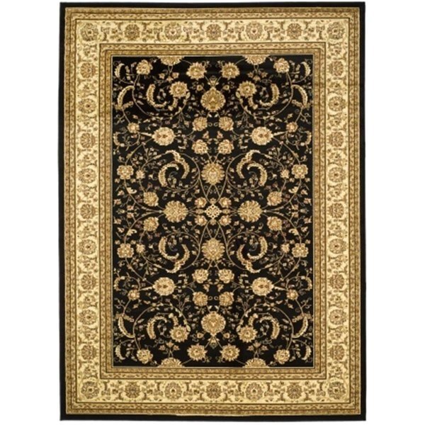 Lyndhurst 6 ft. x 9 ft. Machine Made Medium Rectangle Rug - Black-Ivory, Safavieh, Mfr#: LNH219A-6